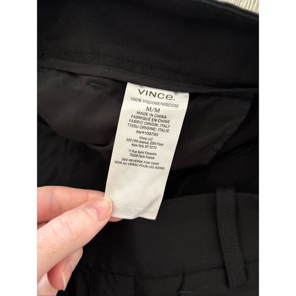 Vince Black Cropped Wide Leg High Waist Pants Size Medium - Picture 4 of 4